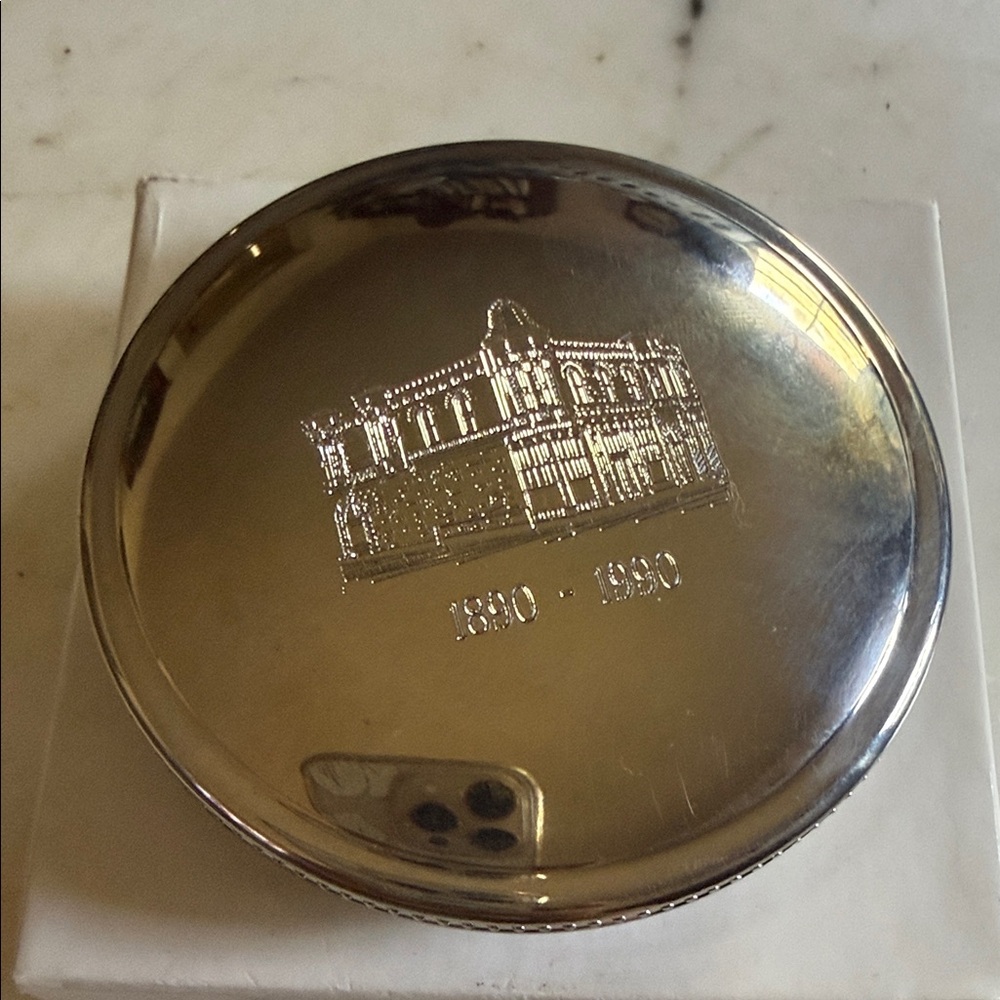 Tiffany & Co. Handcrafted Pewter Trinket Box- Silver Finish